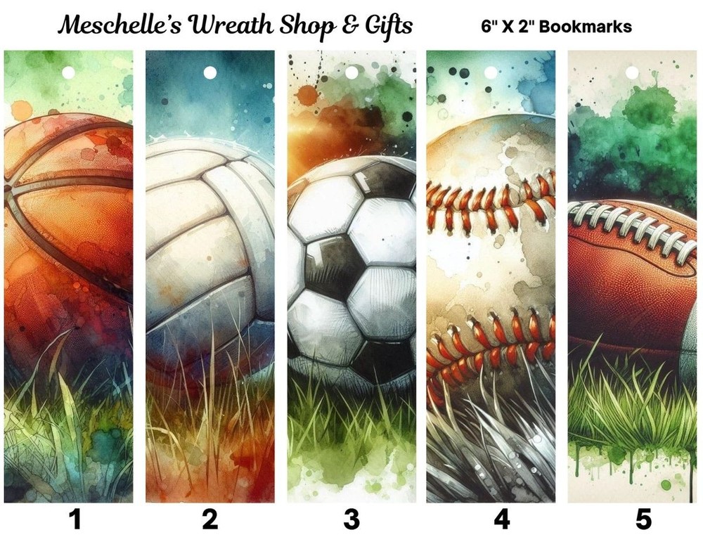 Sports Themed Bookmarks