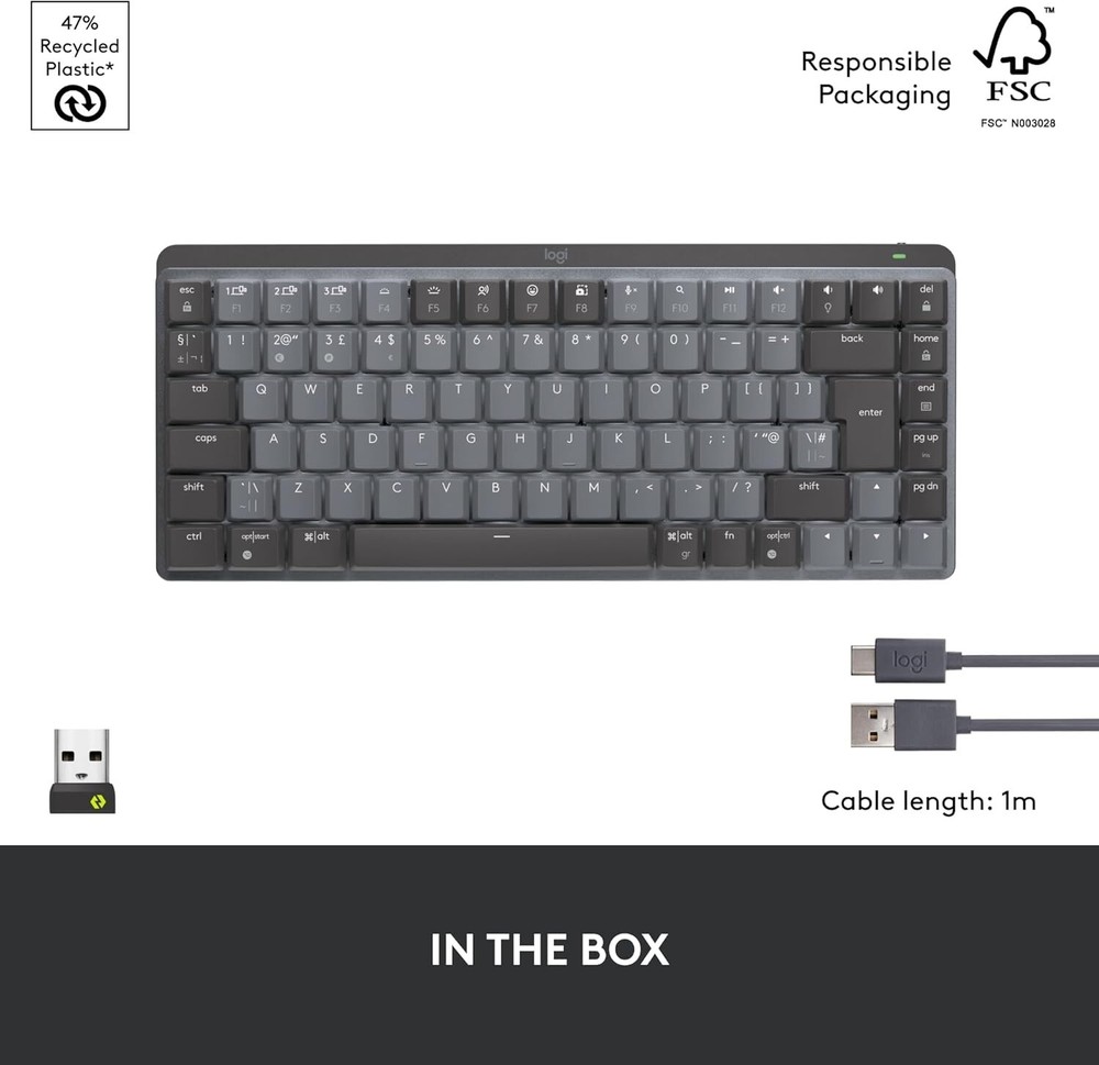 Logitech MX Mechanical Mini Wireless Illuminated Keyboard - US - Refurbished