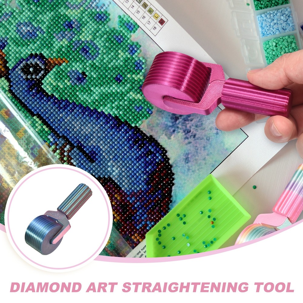 2Pcs Diamond Art Roller, Detachable Diamond Paint Tools(Metallic)