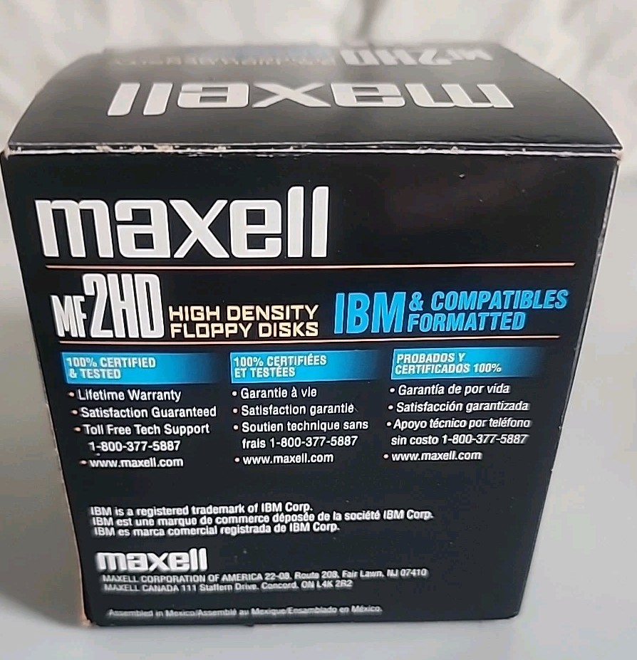 MAXELL Floppy Diskettes 3.5" MF 2HD PC Formatted 29 Pack Open Box IBM Compatible