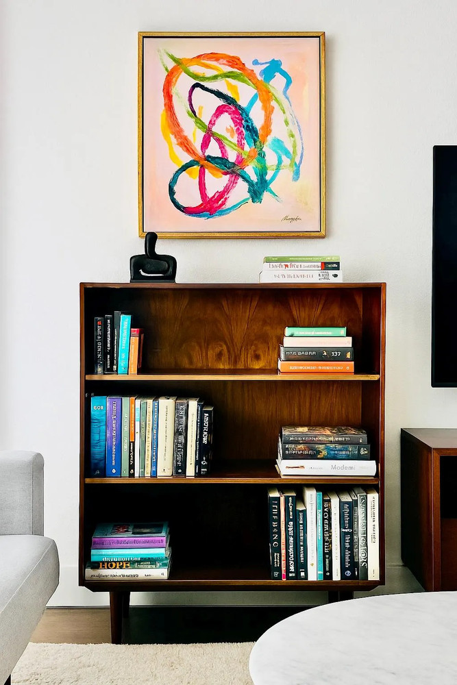 DANISH Mid Century Modern ROSEWOOD BOOKCASE / Vinyl Storage, c. 1960’s