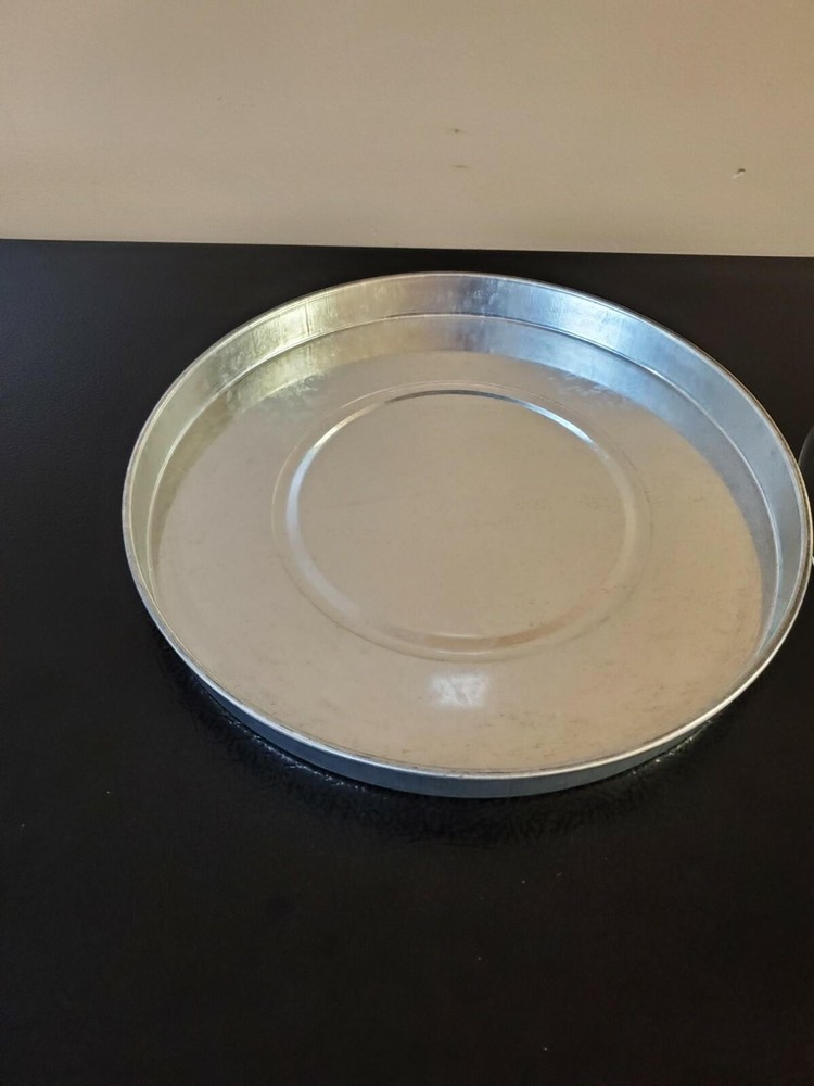 Cake Pie Plate Galvanized Serving Tray with Dome Godinger