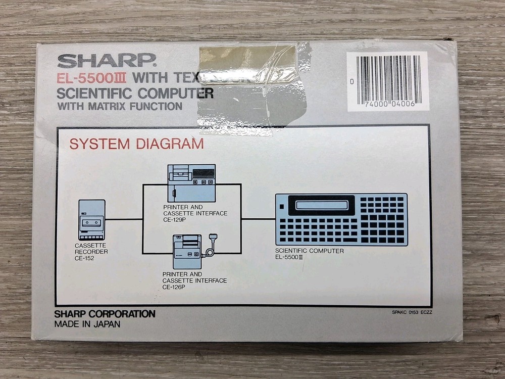 Sharp EL-5500III With Textbook Scientific Computer / Matrix Function ( Read ) !!