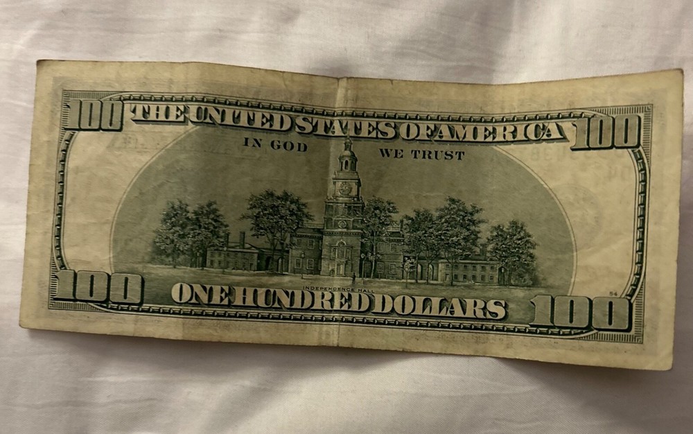 1996 $ 100 inverted printing error super top rare