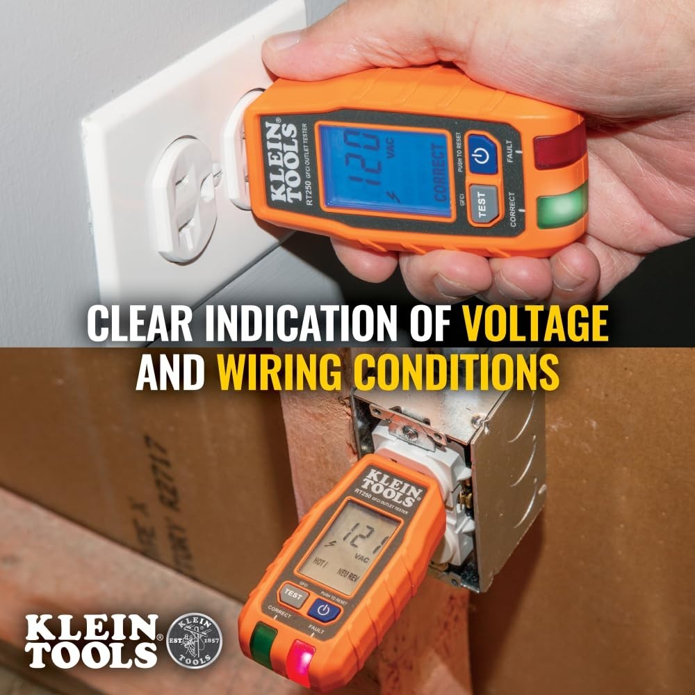 LCD GFCI Outlet Tester - Electrical Voltage Tool