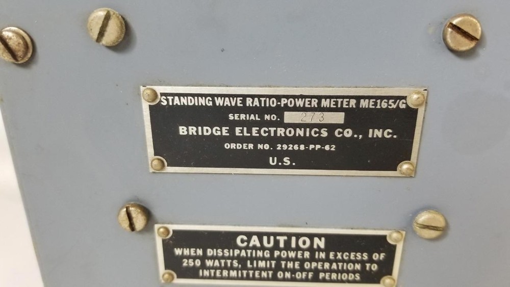 Bridge Electronics SWR Power Meter SER#273