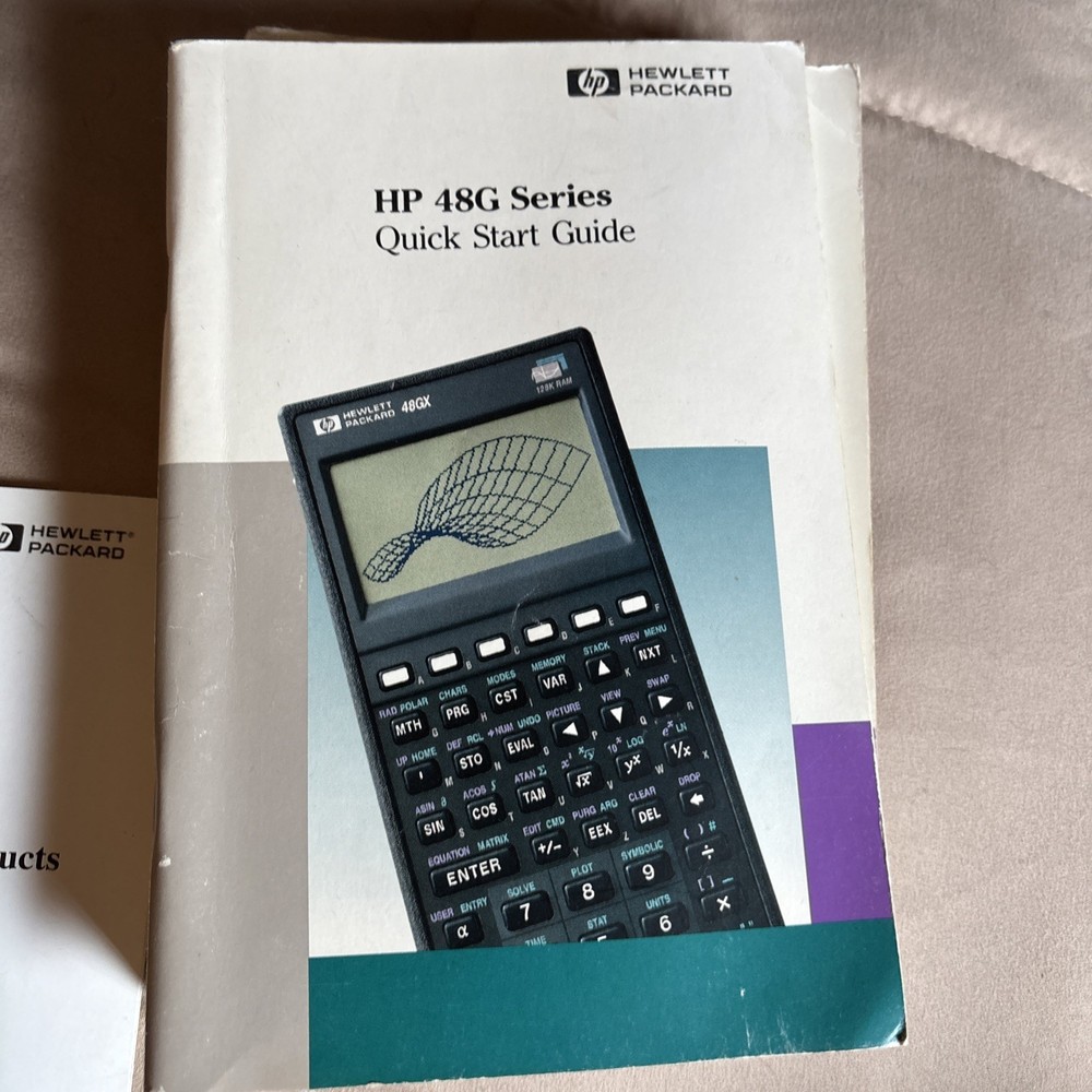 Hewlett-Packard HP 48G Series Calculator User's Guide & Quick Start Guide, 1994