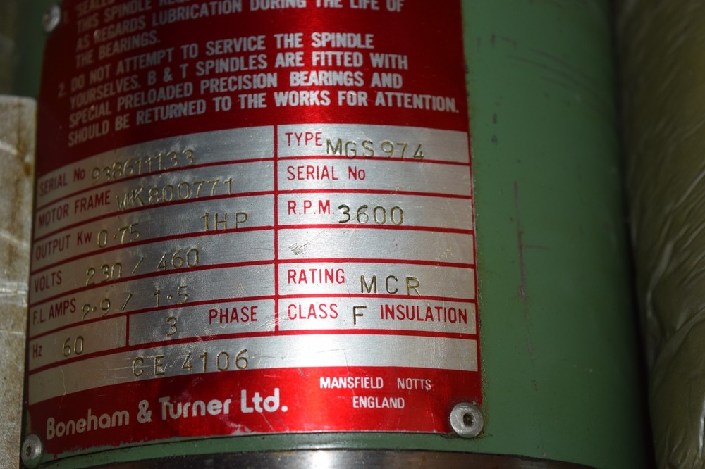 Boneham & Turner MGS974 Spindle