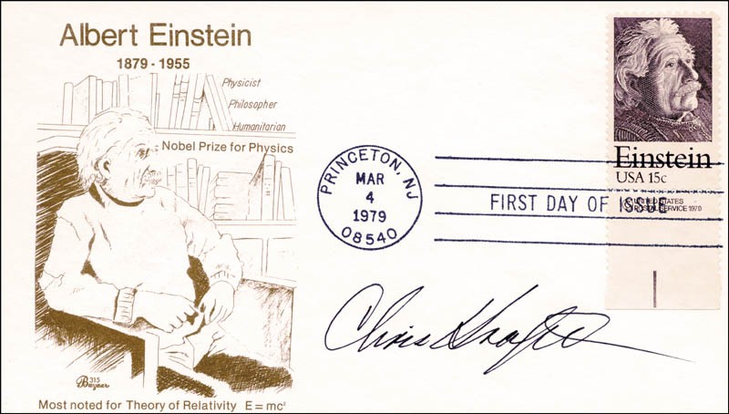 CHRIS KRAFT - FIRST DAY COVER SIGNED