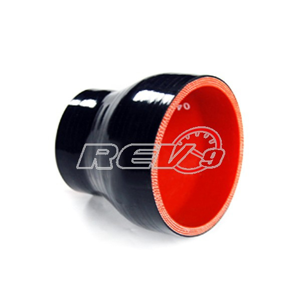 BLACK 4 LAYER SILICONE HOSE STRAIGHT REDUCER 2.50" TO 2.75" INNER DIAMETER