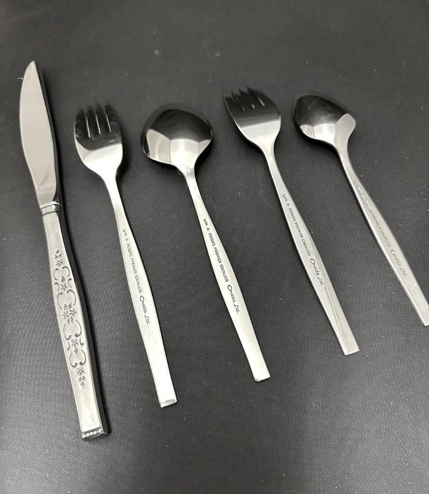 5 Piece Place Setting EXCELLENT Oneida SPANADA Stainless Flatware Rogers Premier