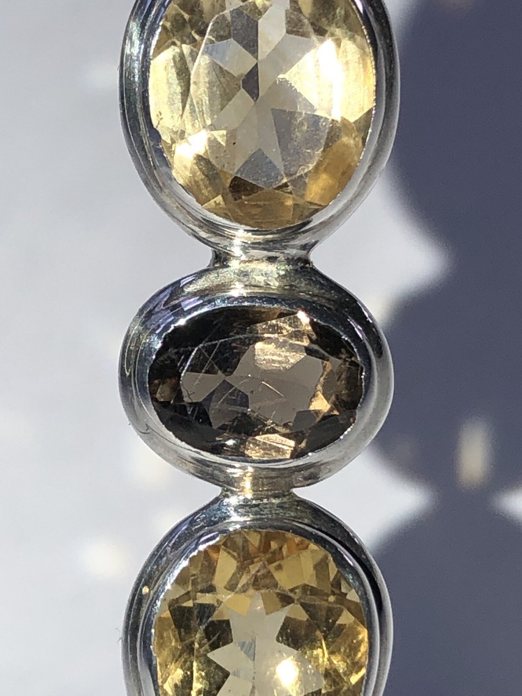 Handcrafted Mixed Gemstones Pendant 1.875”