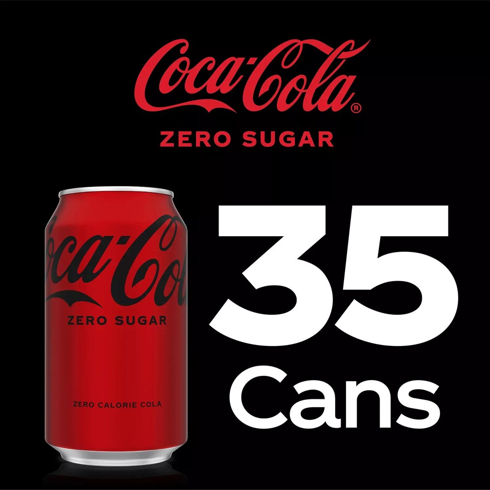 Coke Zero Sugar Soda, 12 fl oz, 35-Pack Cans