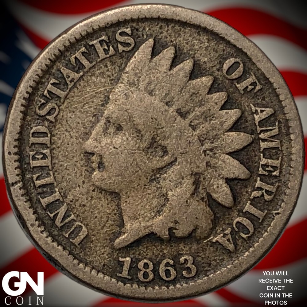 1863 Indian Head Cent Penny Y1217