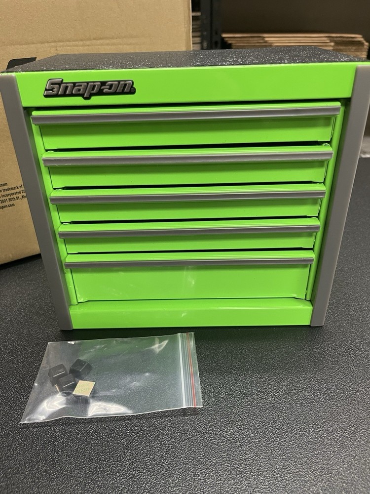 Snap-On Tools Green Micro Mini Tool Box Bottom Chest Jewelry Organizer Small