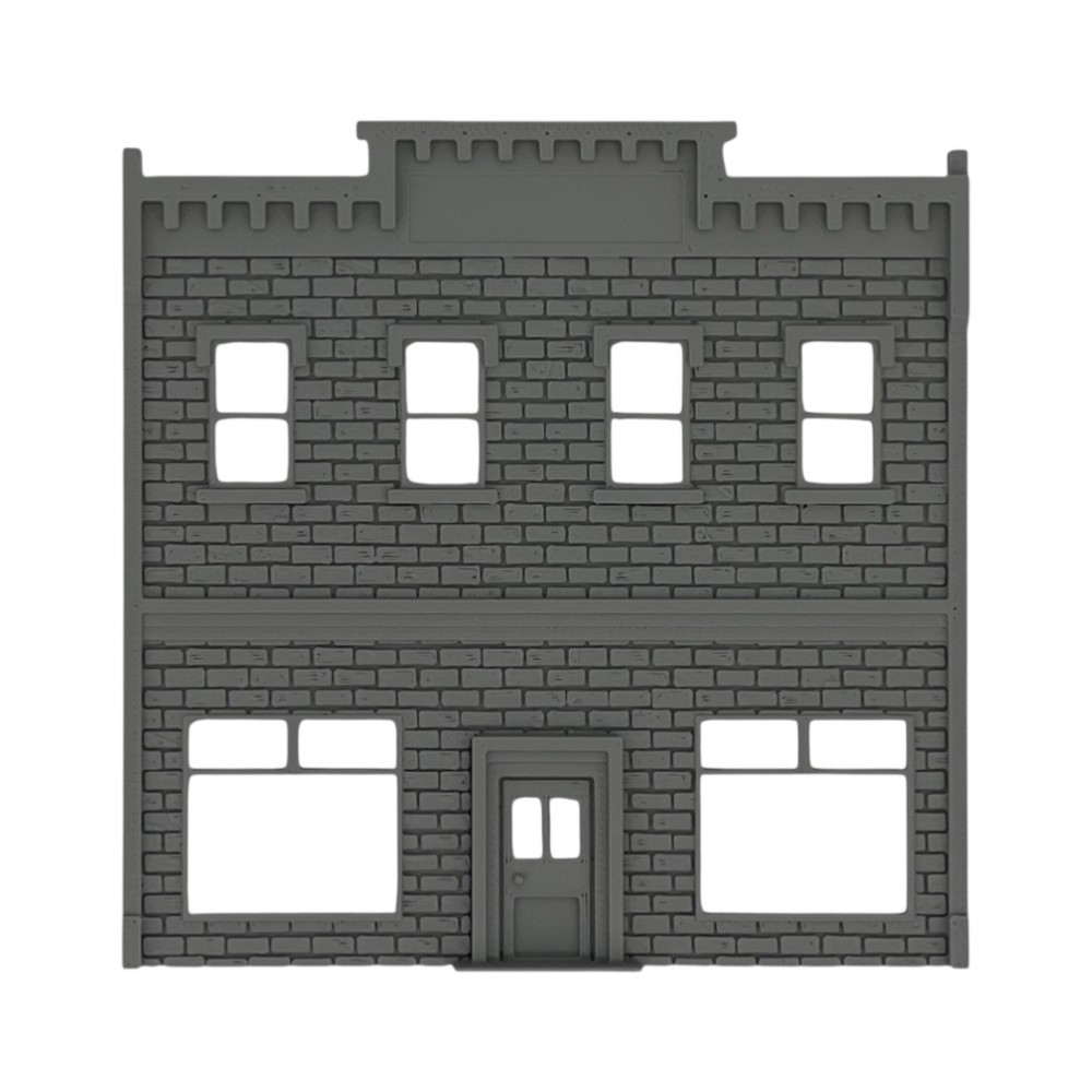 Backdrop Building BG #8 - O Scale 1:48 - Gray