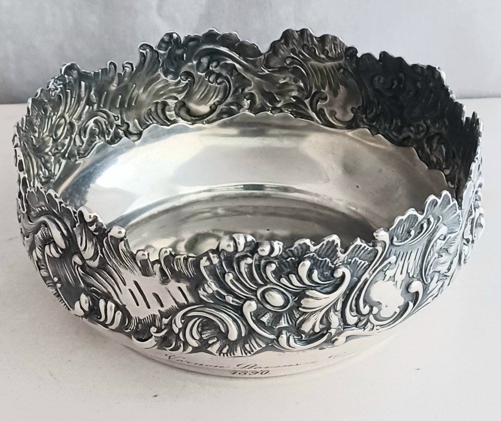 Shiebler Sterling Repoussed Wine Coaster? Dated 1890