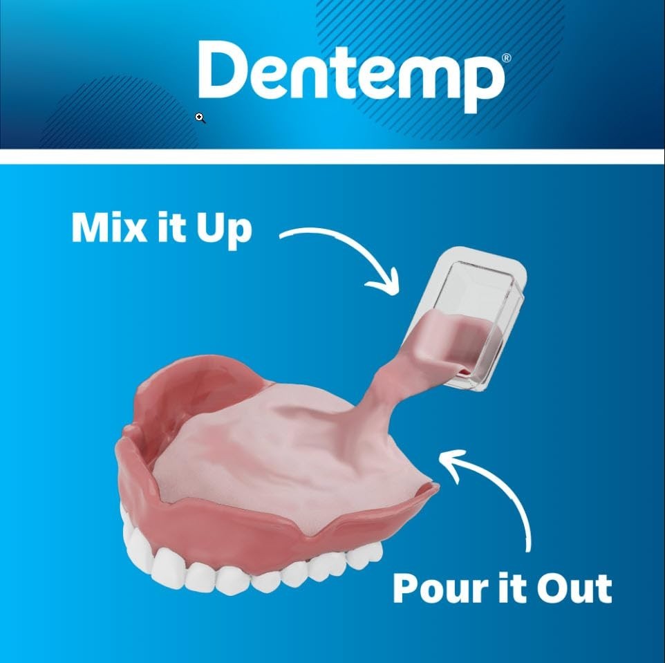 Dentemp Denture Reline Kit Value Pack Advanced Formula (3 Relines)