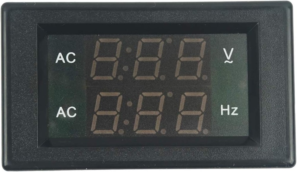 Digital AC Voltage Frequency Meter, 80-500V Voltmeter 45-65Hz Black