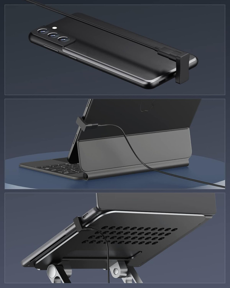 180 Degree Angle USB C Adapter 2 Pack, U Shape USB-C Adapter Connector with PD 1