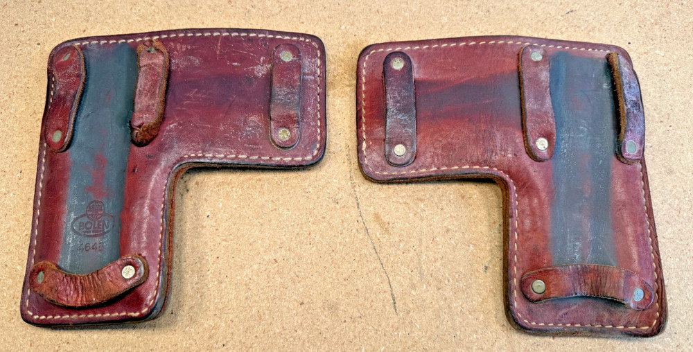 BOLEN 4646 Leather Climber Pads Right Left Set Pole Tree Lineman Accessory