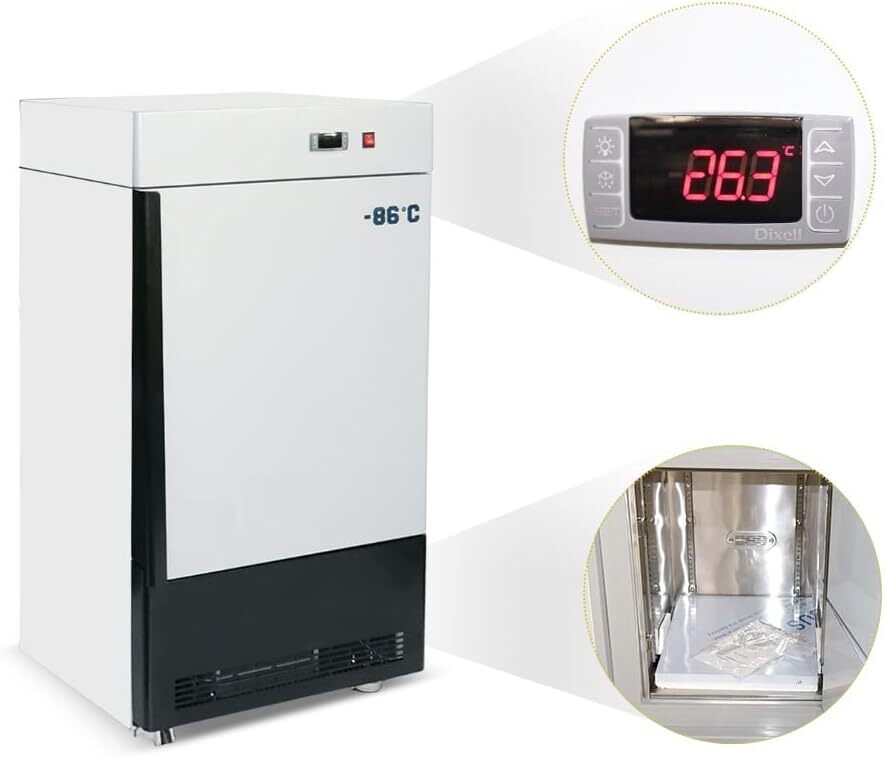 2.7 Cu Ft 80L -45℃~-86℃ Vertical UTL Lab Freezer Deep Refrigerator for Samples
