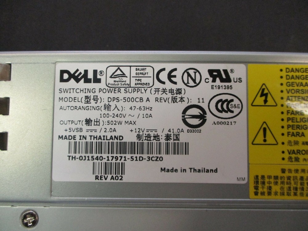 Dell DPS-500CB 500W Switching Power Supply