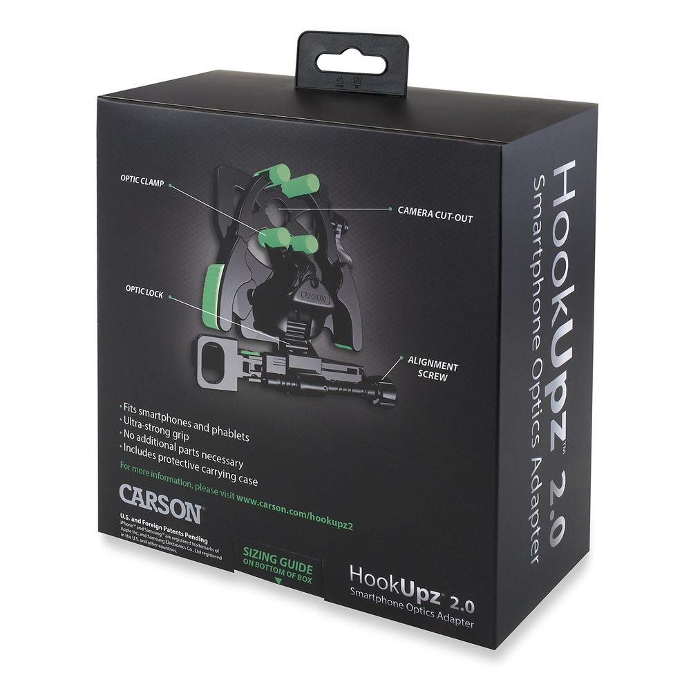 Carson HookUpz 2.0 Universal Smartphone Optics Digiscoping Adapter for Binocu...
