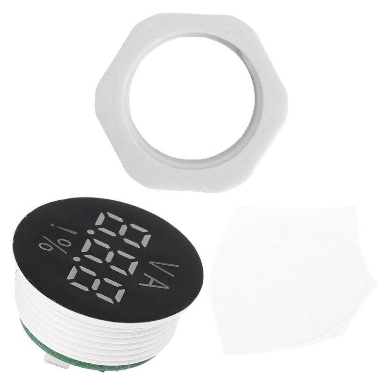 Round Digital Voltmeter Voltage Meter Voltage Gauge Meter 2/3 Wires Connection