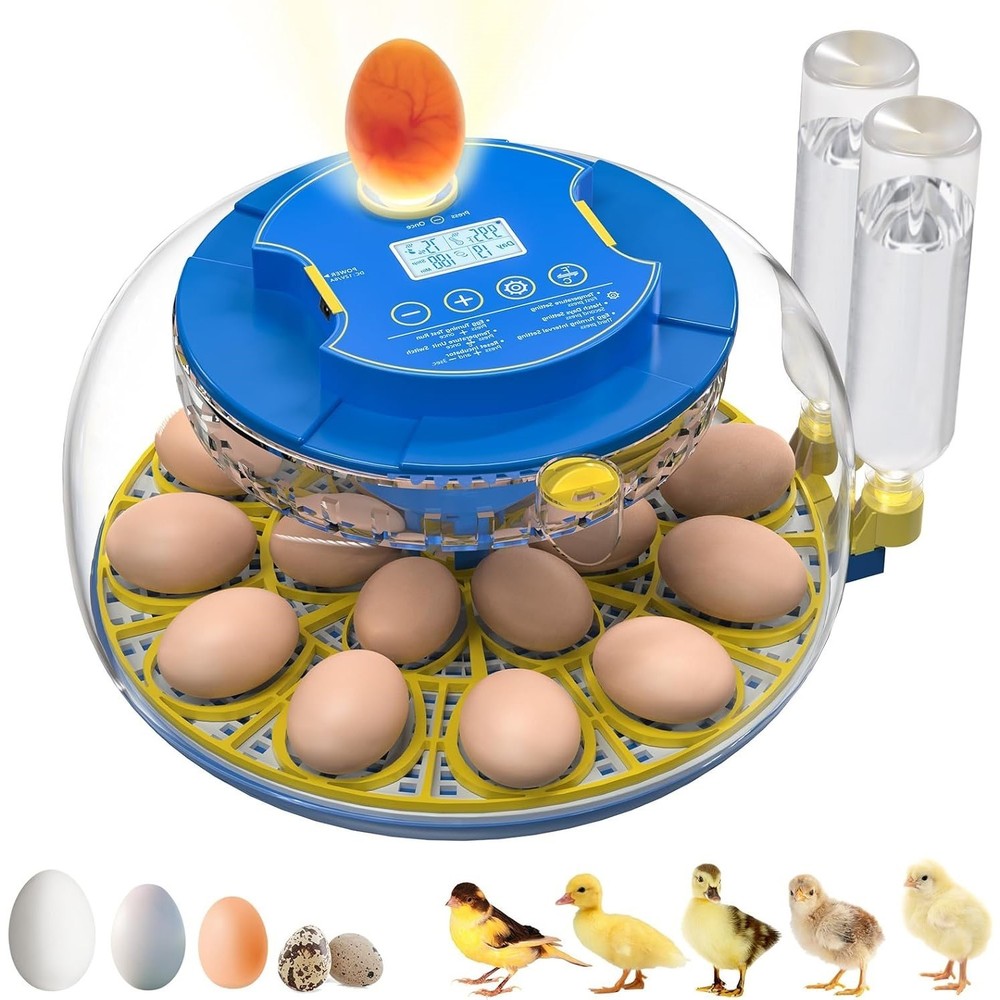 HBN 18 Egg Incubator with Temperature Control, Automatic Egg Turning & Humidity