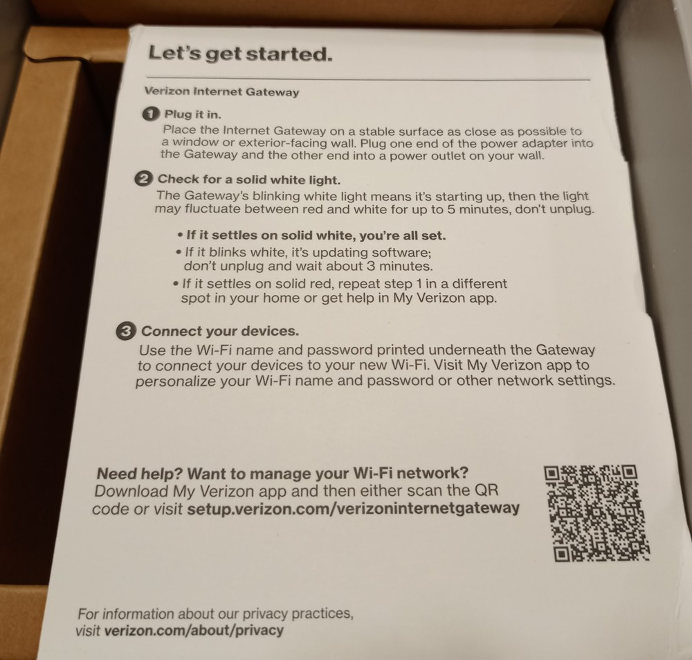 Verizon Internet Gateway ASK-NCQ1338FA