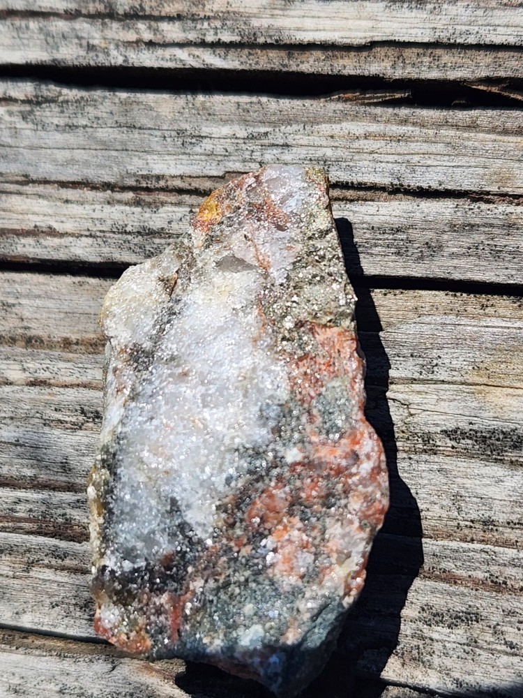Granite gold rock specimen