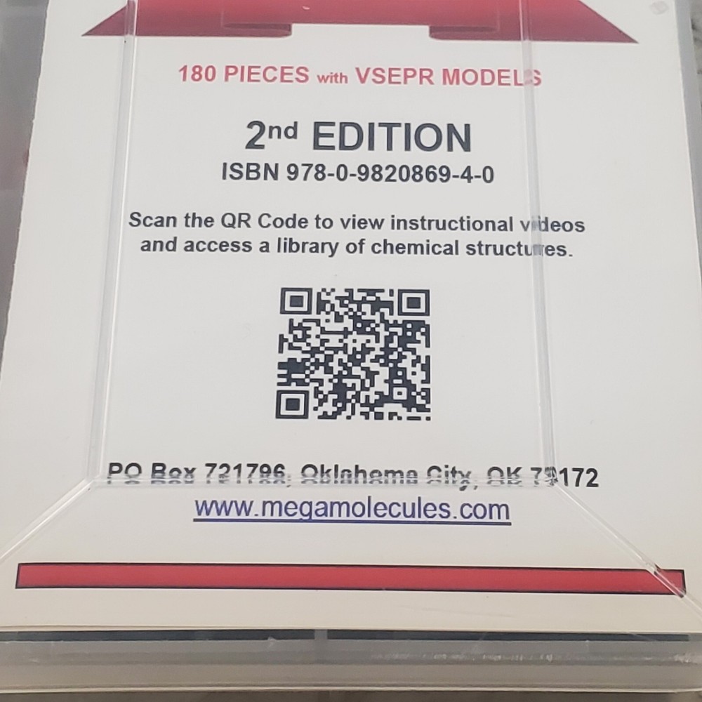 Mega Molecules Advanced Chemistry 2nd Edition Model Set Science 180 Pieces