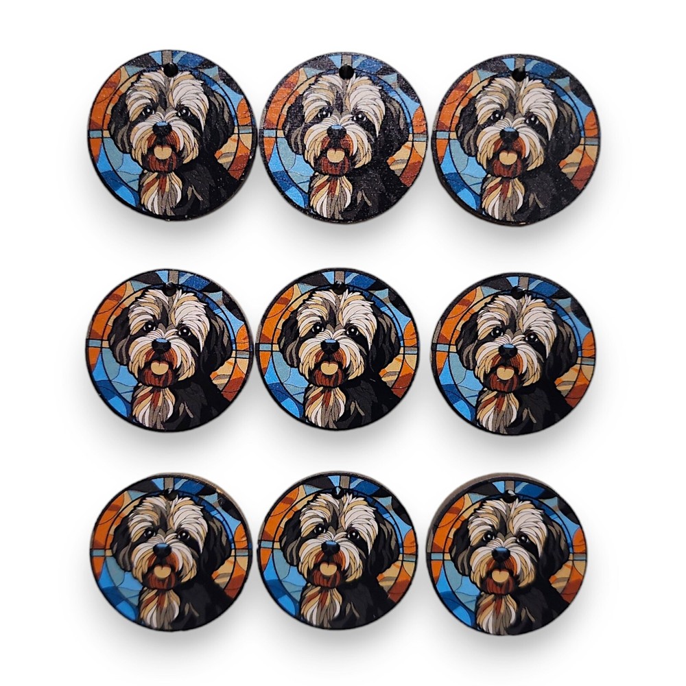 Havanese Printed Mini Ornaments Box of 9