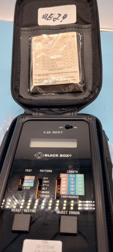 BLACK BOX V.35 BERT TEST ERROR RATE TEST with LEATHER CASE