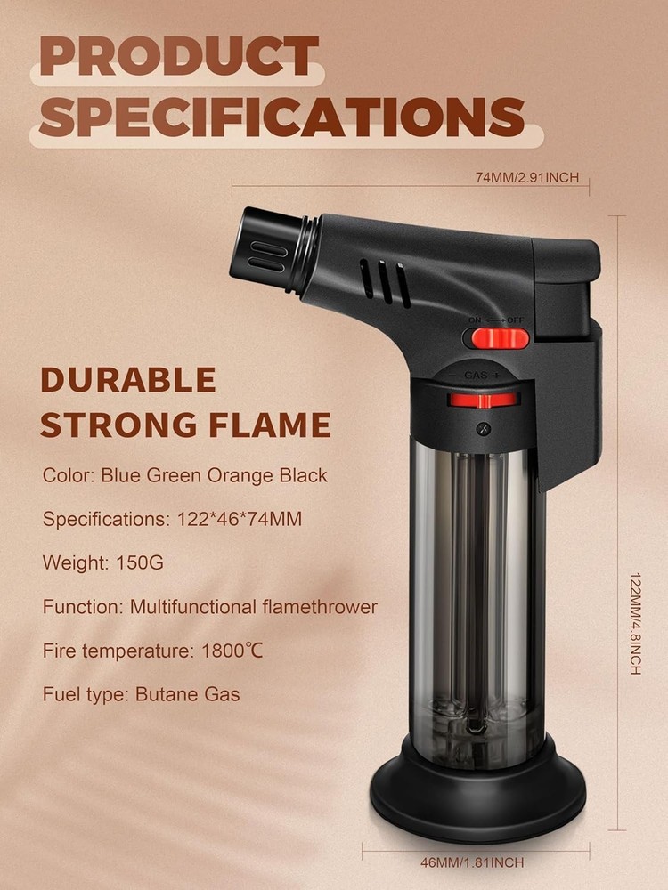 4 Pack Eagle Jet Torch Gun Lighter Adjustable Flame Windproof Butane...