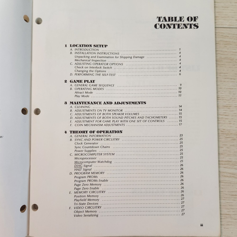 Kee Games Drag Race Arcade Game Manual