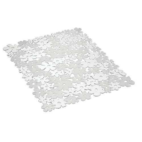 iDesign Blumz Floral BPA-Free Flexible PVC Plastic Large Sink Protector Mat -