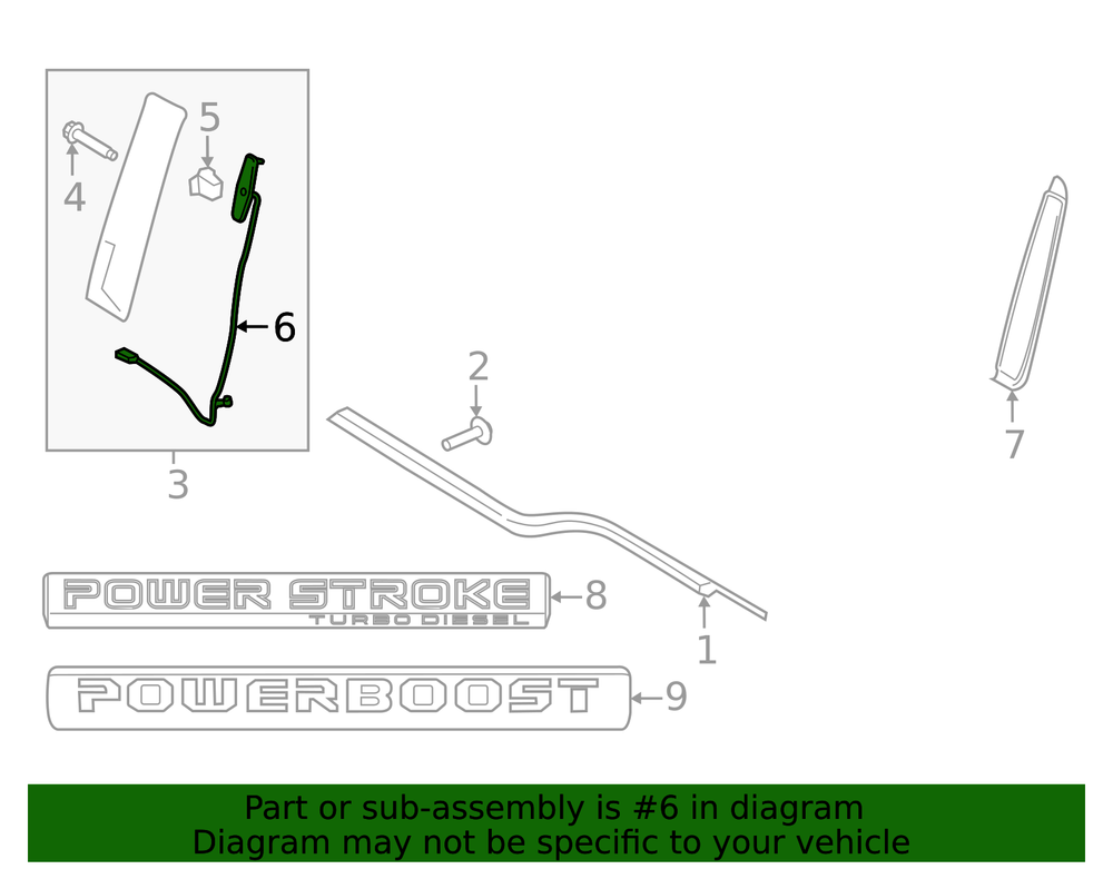 Genuine Ford Keyless Lock Pad FL3Z14A626AG