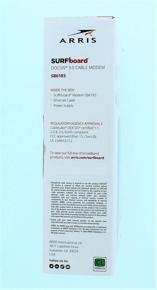 Arris Surfboard DOCSIS 3.0 Cable Modem SB6183