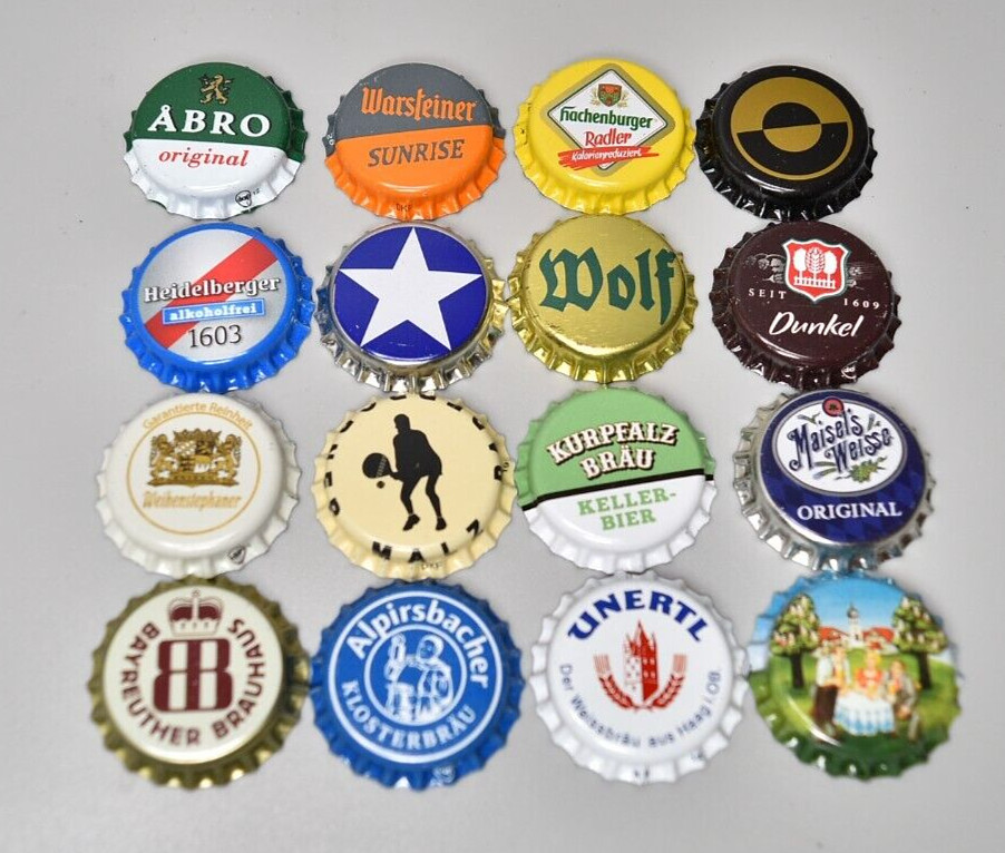 Beer Crown Caps Tops Collection   16x