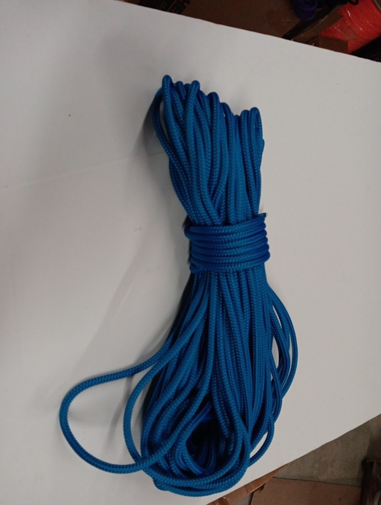 1/4 x 200 ft. Double Braid-Yacht Braid polyester rope. Marine Blue