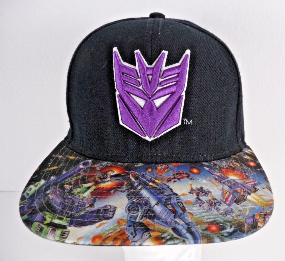 Hasbro Transformers 2015 Hat Cap Adjustable Snapback Purple Logo Colorful Bill
