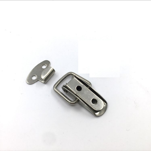 2pcs Stainless Steel Cabinet Box Case Spring Loaded Latch Catch Toggle Hasp Loop