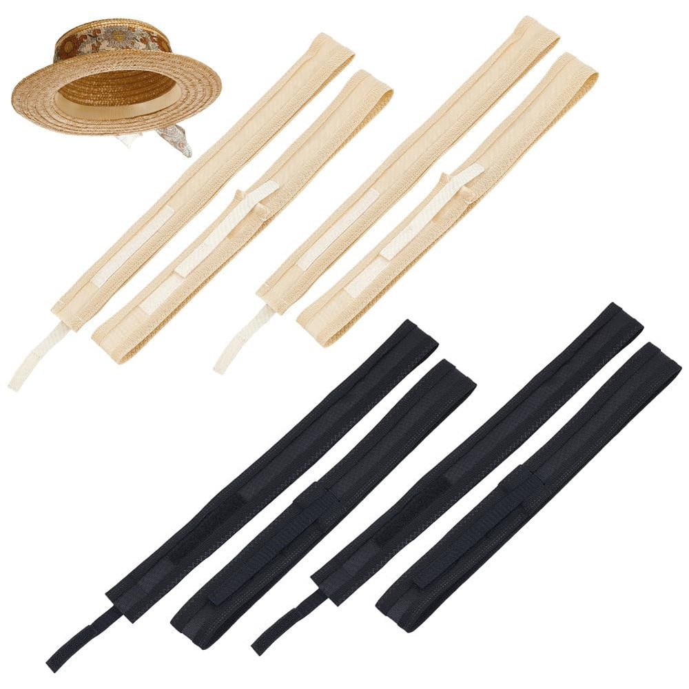 8Pc 2-Color Hat Size Tape Liner, Polyester Paste Style, Adjustable Band Hat Size