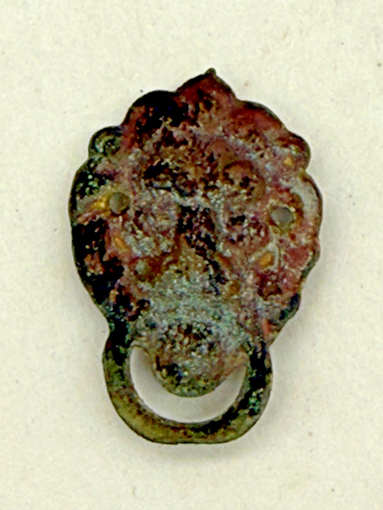One Pressed Lion Head Ornaments From a Clock case. (CM14-8497)