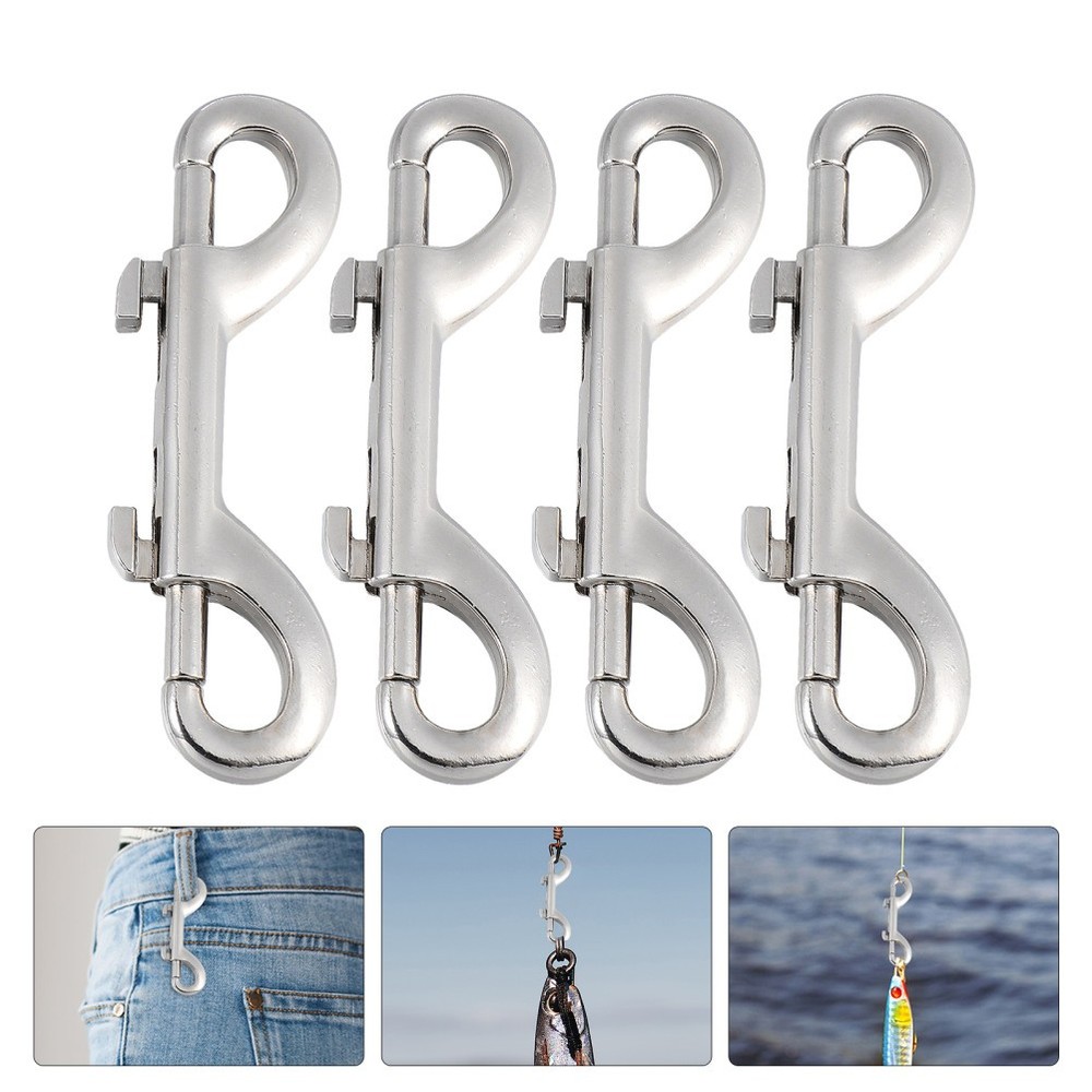 Double Ended Trigger Hook Set 4 Pcs Metal Snap Hooks for Ropes