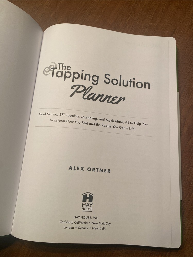 The Tapping Solution Planner Journal by Alex Ortner Green Diary EFT Notebook
