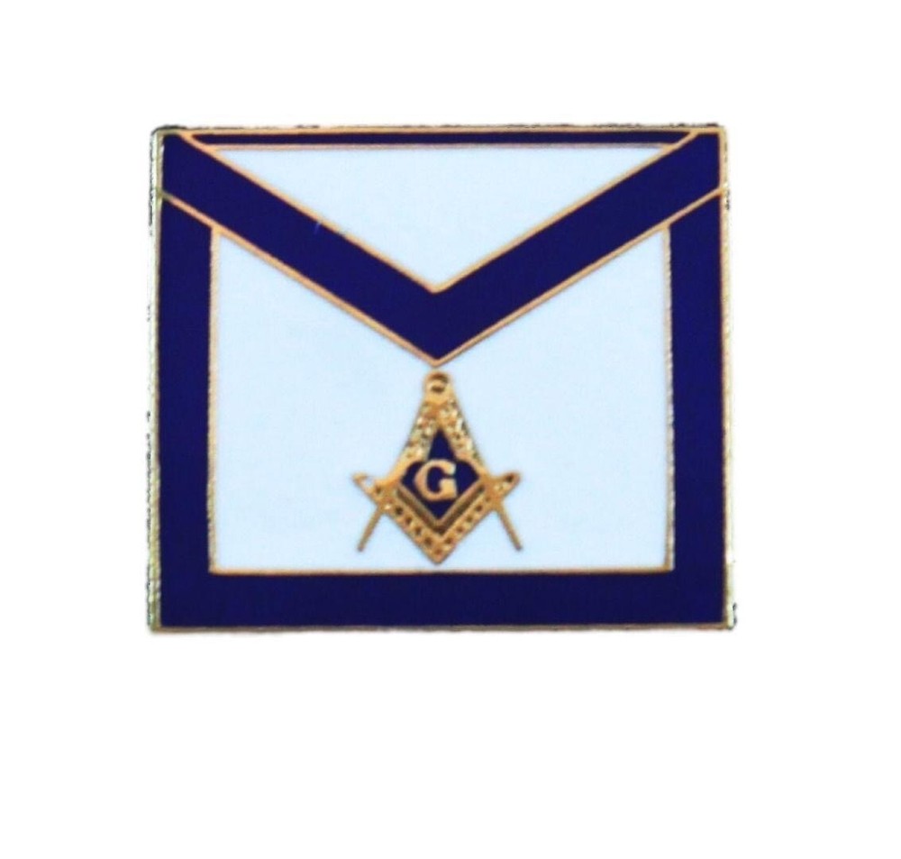 Master Mason Apron Masonic Freemason Lapel Pin