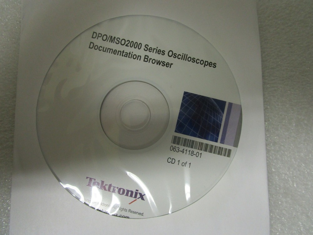 Tektronix DPO/MSO2000C Series Oscilloscopes Documentation Browser CD 063-4118-01